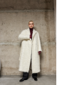Stylish women's white coat